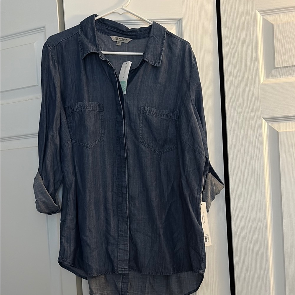 Denim Button-Up Shirt